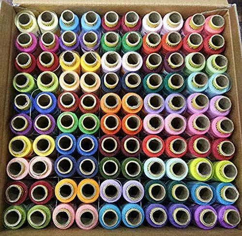 Husky Generic Polyester Blend 100 Sewing Threads Spool (180 m Each, Multicolor) - Image 2