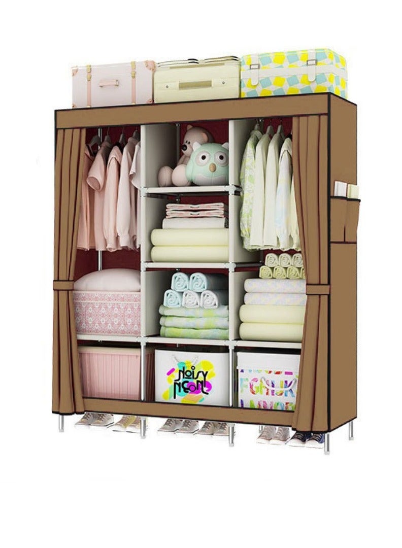 MIXDE Fabric Closet, Portable Wardrobe Clothes Storage Organizer 128x45x170 cm - Image 1