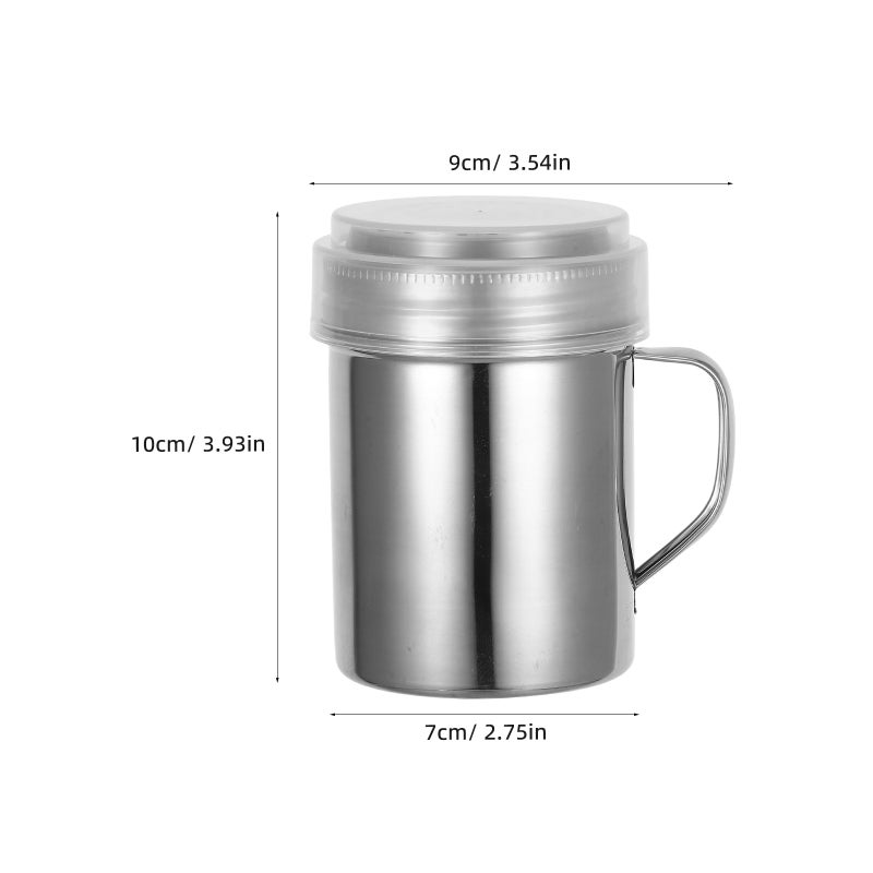 Stainless Steel Dredge Shaker Kitchen Spice Cooking Seasoning Shakers Pepper Shaker with Handle for Pepper Sugar Seasonings - Image 4