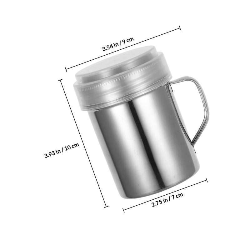 Stainless Steel Dredge Shaker Kitchen Spice Cooking Seasoning Shakers Pepper Shaker with Handle for Pepper Sugar Seasonings - Image 2
