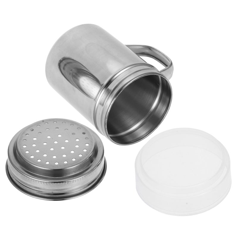 Stainless Steel Dredge Shaker Kitchen Spice Cooking Seasoning Shakers Pepper Shaker with Handle for Pepper Sugar Seasonings - Image 1