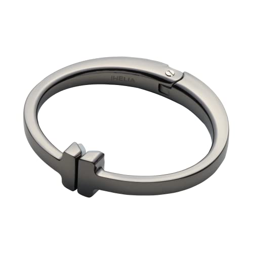iHELIA Purse Hook Hanger for Table Modern Premium Bag Holder wErgonomic Bracelet Oval Design Black - Image 1