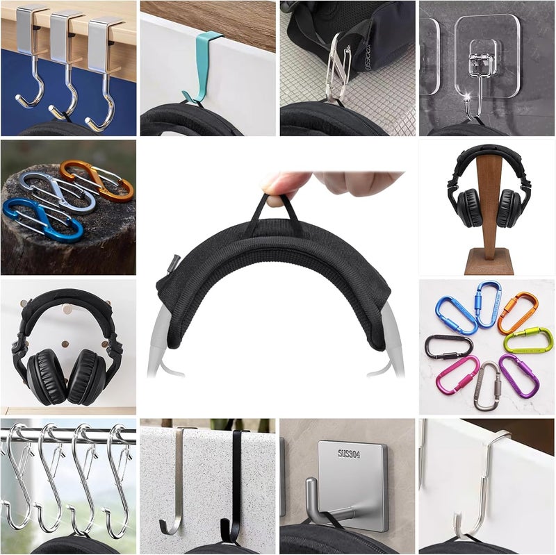 Voarmaks غطاء وسادة الحزام المتوافق مع Beyerdynamic PRO X، سلسلة سماعات PRO X، DT 700 PRO X و DT 900 PRO X، وسادة ناعمة بسمك 6 مم، سحاب منزلق بدون اهتزاز، مع حلقة تعليق - Image 4