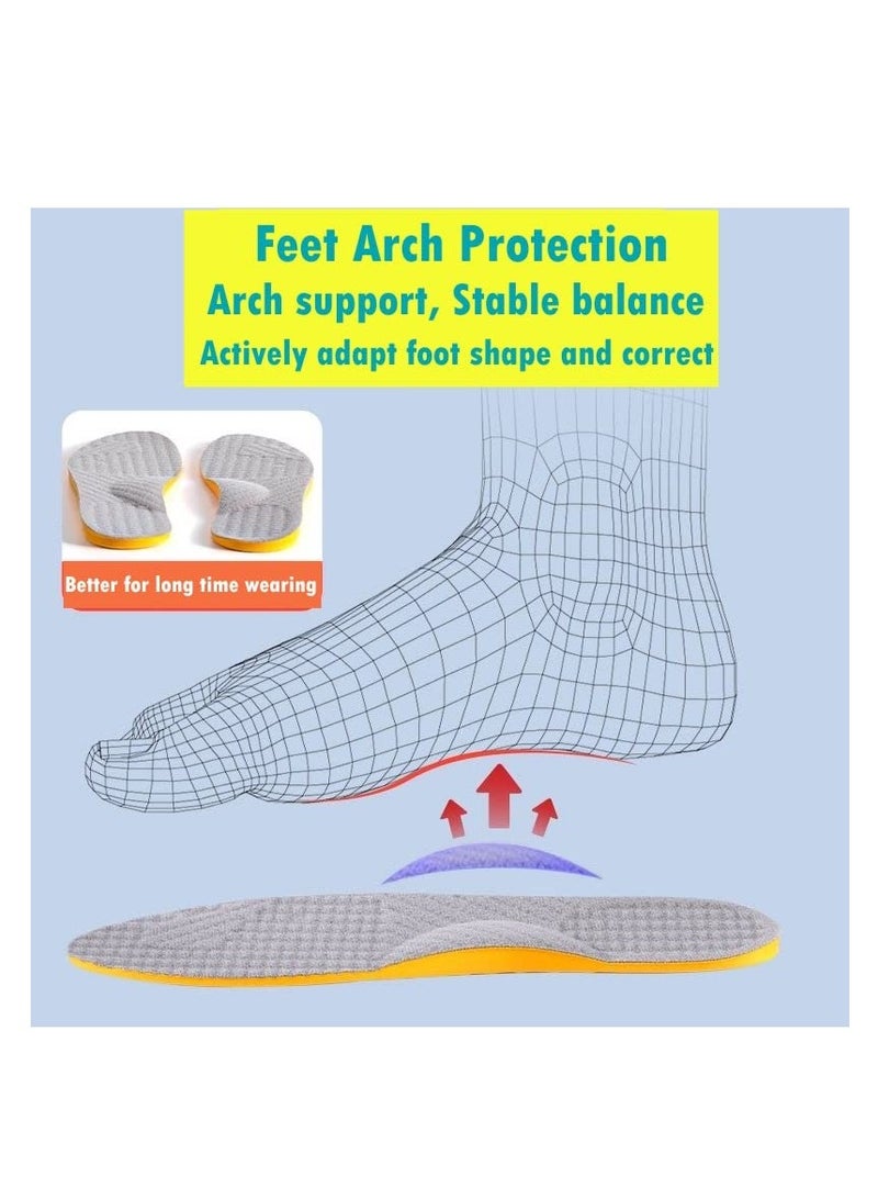 SOLARAE Posture Correcting Orthotic Insoles, 4 in 1 Gel Insoles, for Women and Men Plantar Fasciitis Pronation Flat feet High Arch Support Metatarsalgia X/O Valgus Varus Alignment Shoe Inserts - Image 4