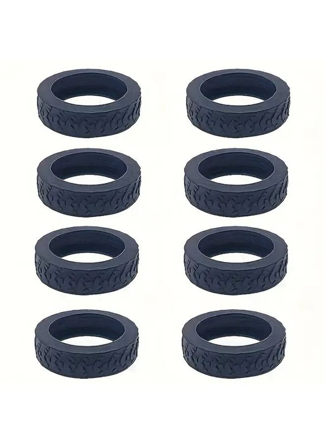 Blue Rubber Protective Wheel Covers 8pcs Universal Silent Luggage Travel Bag Suitcase Accessories Durable Plastic - Image 5
