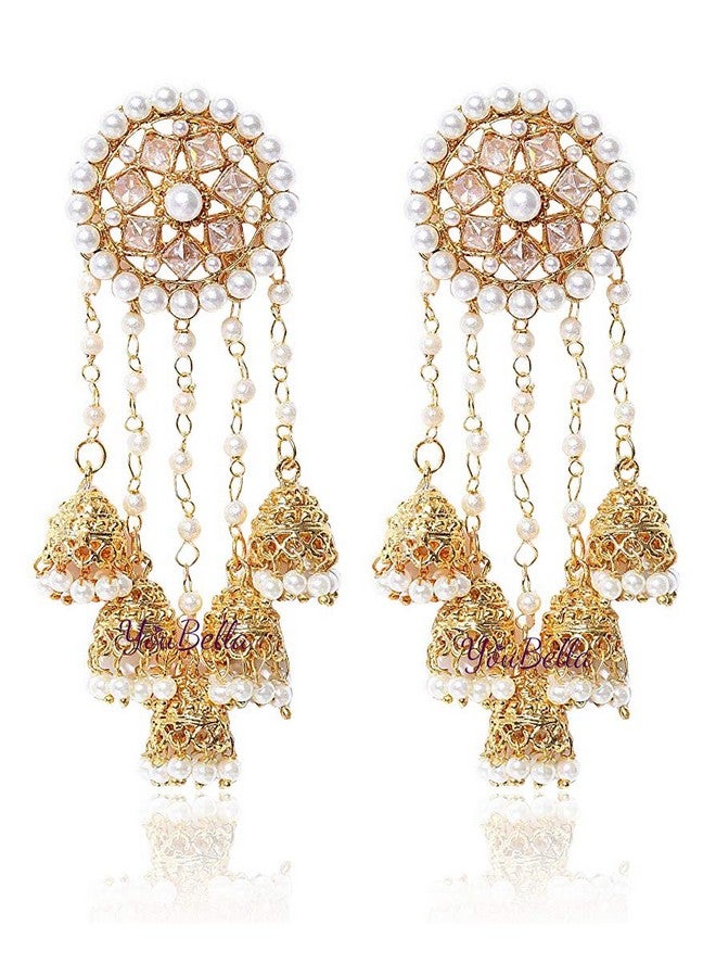 YouBella Jewellery Gold Plated Pearl Jhumka/Jhumki Earrings for Women Traditional Earrings for Girls - Image 1