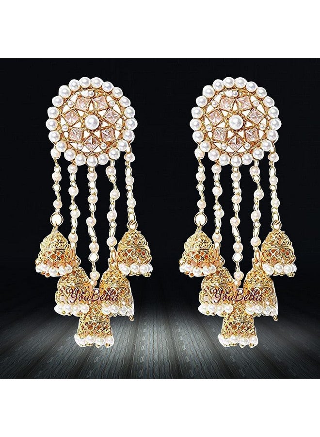 YouBella Jewellery Gold Plated Pearl Jhumka/Jhumki Earrings for Women Traditional Earrings for Girls - Image 4