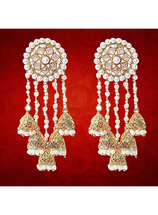 YouBella Jewellery Gold Plated Pearl Jhumka/Jhumki Earrings for Women Traditional Earrings for Girls - Image 5