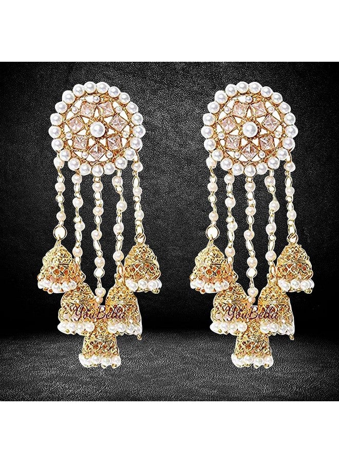 YouBella Jewellery Gold Plated Pearl Jhumka/Jhumki Earrings for Women Traditional Earrings for Girls - Image 3