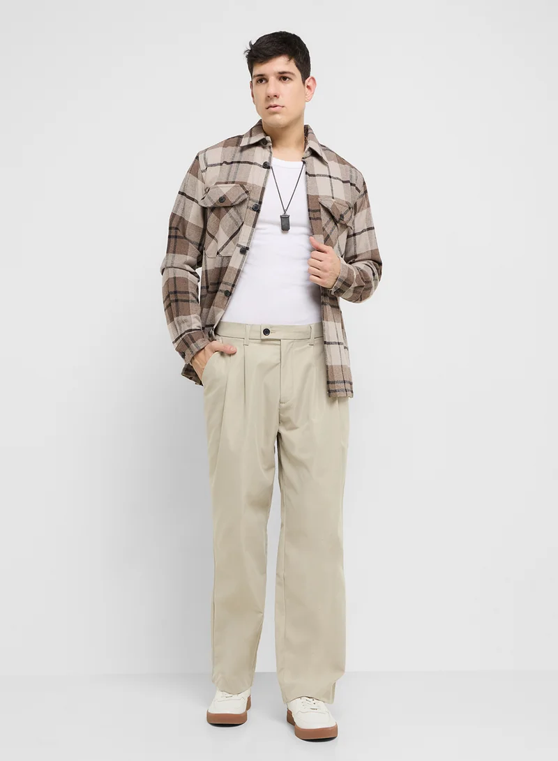 JACK & JONES Jpstbill Peyton Wide Pleated Chino Pants