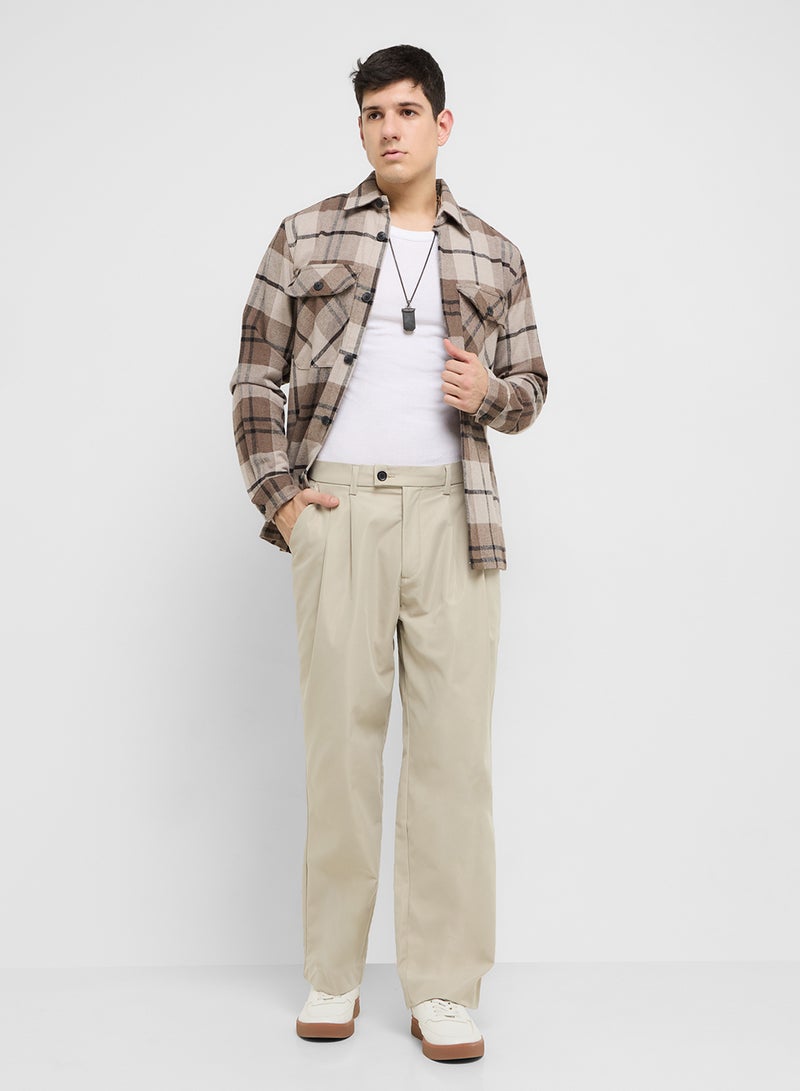 JACK & JONES Jpstbill Peyton Wide Pleated Chino Pants  - Image 2