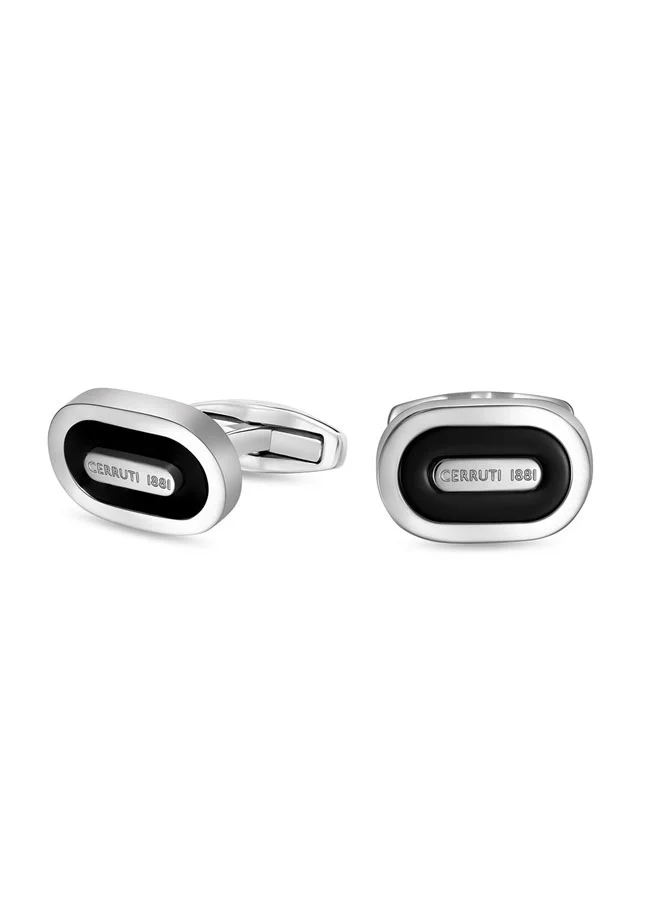 شيروتي 1881 Nicola Silver Cufflinks with Signature Logo Details
