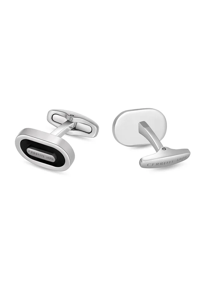 CERRUTI 1881 Nicola Silver Cufflinks with Signature Logo Details