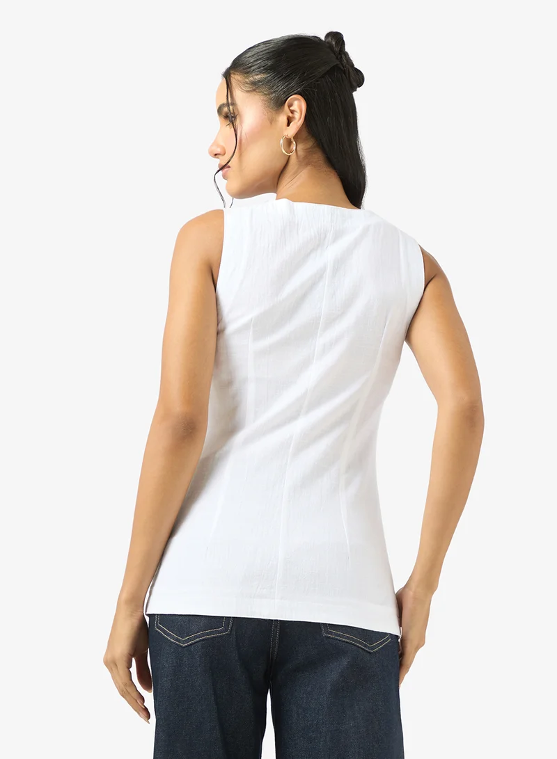 Ginger Longline Button Up Vest