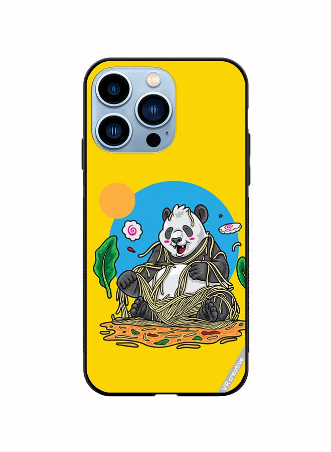 VR CREATIVE Protective Case Cover For Apple iPhone 13 Pro Panda Eating Noodles Design Multicolour - Image 1