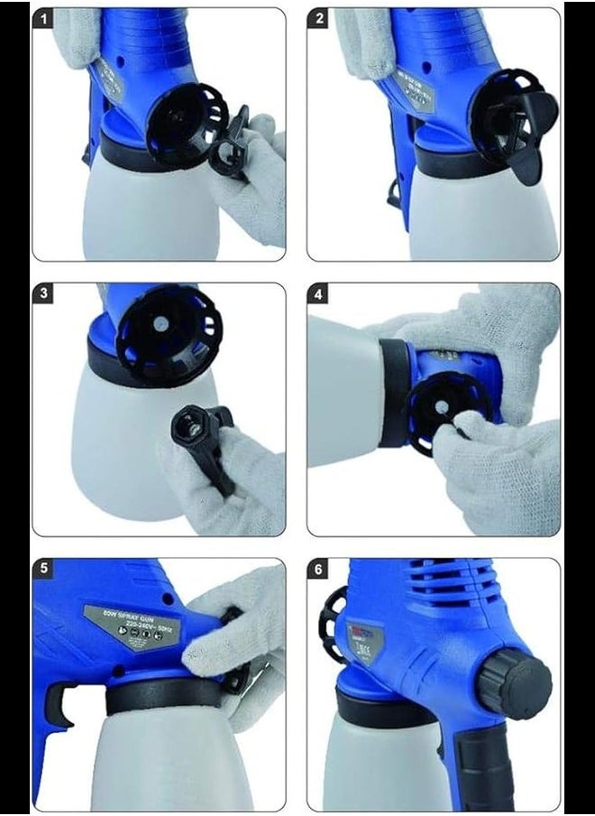 80W ELECTRIC PRO SPRAY PAINT GUN FOR FENCE CAR VARNISH SEALER PRIMER