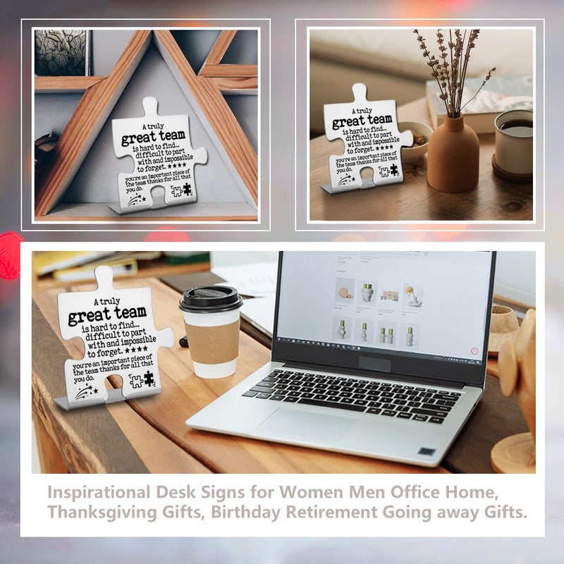 FOKCBOCM Inspirational Teamwork Office Decor, Team Gifts for Employees, Thank you Appreciation gifts for Team, Going Away Retirement Present for Coworker Boss, Teamwork Quotes Decorative Plaque-DX177 - Image 4