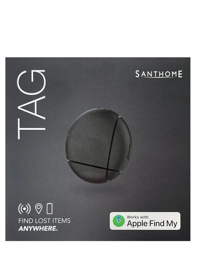 سانثوم علامة Santhome - جهاز تعقب العناصر المعتمد من MFI والمتوافق مع Apple Find My وKeychain وLuggage Finder وجهاز التتبع العالمي وبديل AirTag للمحافظ وحقائب الظهر والأشياء الشخصية (1)