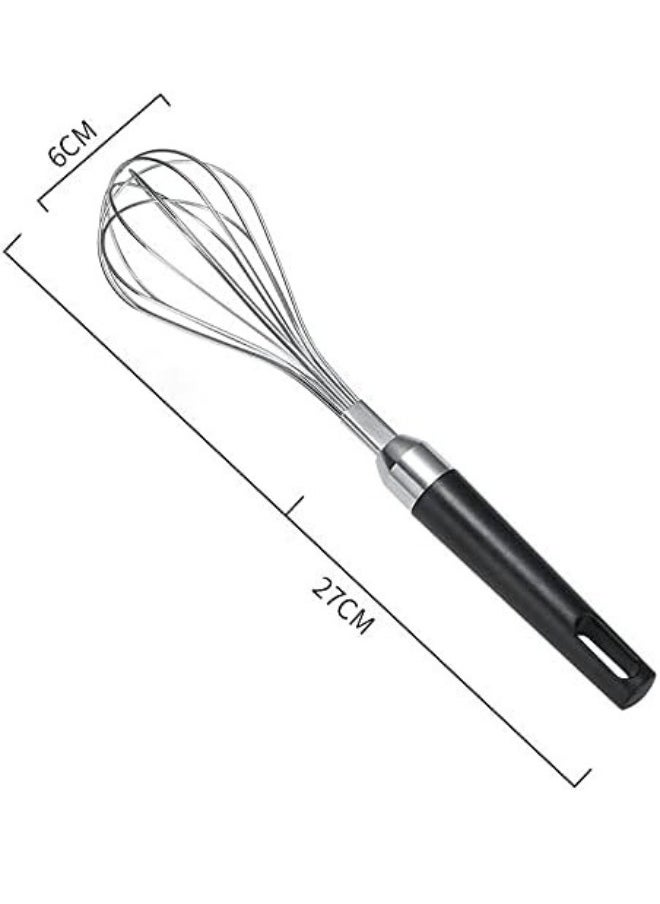 Generic Stainless Steel Egg Beater with Plastic Handle 27cm - Black  - Image 3