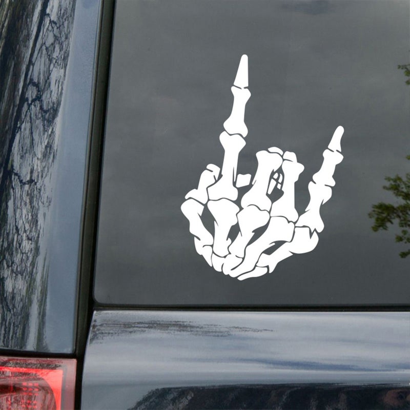 2 PCS Waterproof Skeleton Hand Sticker Vinyl Decal Window Bumper Sticker for Car Hood, Window, Truck, SUV - Image 4