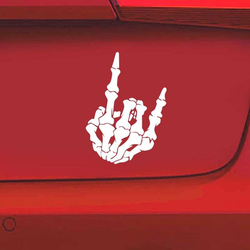 2 PCS Waterproof Skeleton Hand Sticker Vinyl Decal Window Bumper Sticker for Car Hood, Window, Truck, SUV - Image 3