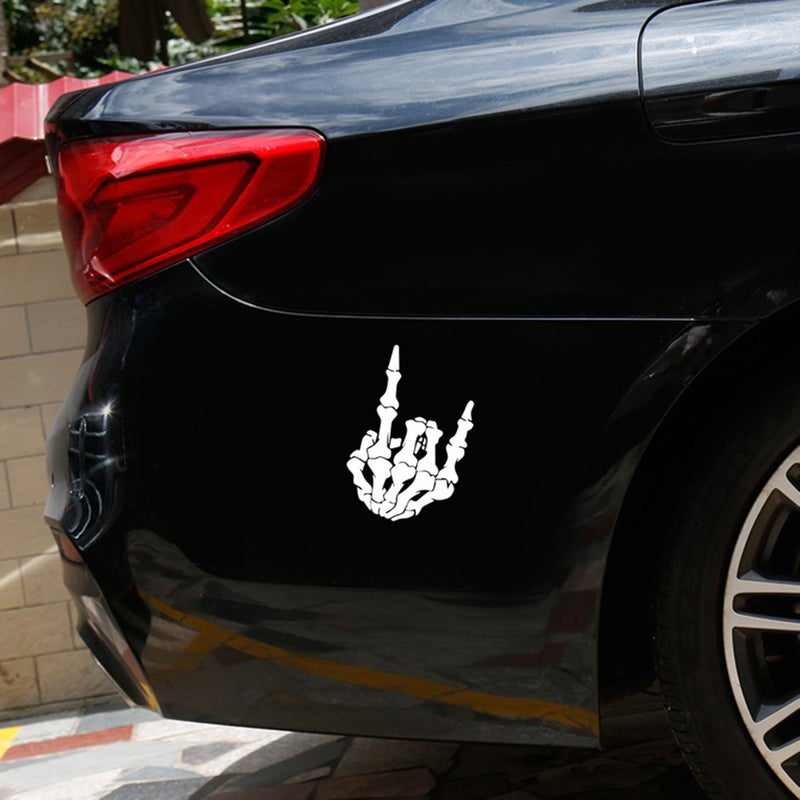 2 PCS Waterproof Skeleton Hand Sticker Vinyl Decal Window Bumper Sticker for Car Hood, Window, Truck, SUV - Image 2