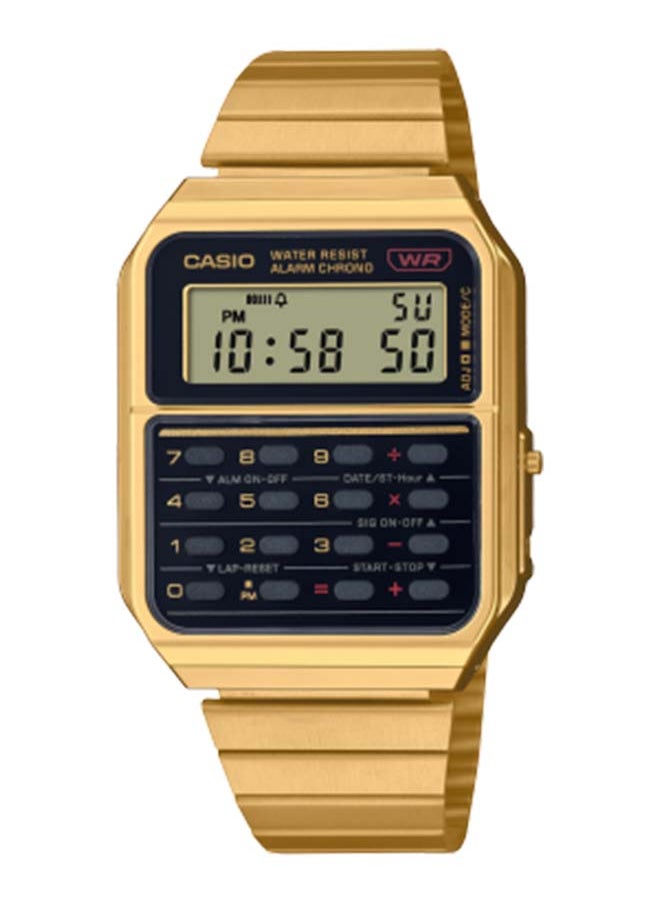 CASIO Digital Rectangle Shape Resin Wrist Watch CA-500WEG-1ADF - 34 Mm 