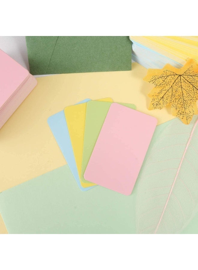 600 Pcs Blank Kraft Paper Cards, 6 Colors Flashcards for DIY, Study, Business, Notes, Gift Message Cards, 89 x 52 mm with Storage Boxes - Image 5