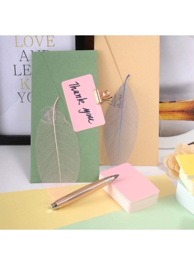 600 Pcs Blank Kraft Paper Cards, 6 Colors Flashcards for DIY, Study, Business, Notes, Gift Message Cards, 89 x 52 mm with Storage Boxes - Image 4