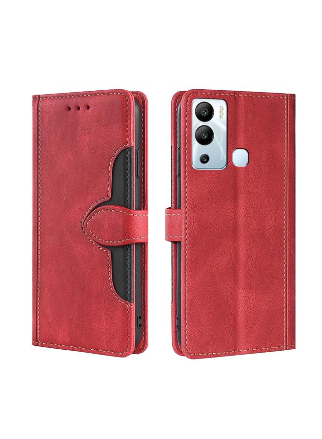 اس-توب جراب لهاتف Infinix Hot 12i مصنوع من الجلد مع مشبك مغناطيسي - Image 1