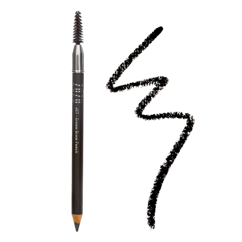 ZUZU LUXE Cream Brow Pencil (Jet- Black), Effortlessy sculpt and define eyebrows, natural finish, creamy formula. Natural, Paraben Free, Vegan, Gluten-free,Cruelty-free, Non GMO, 0.044 oz. - Image 1