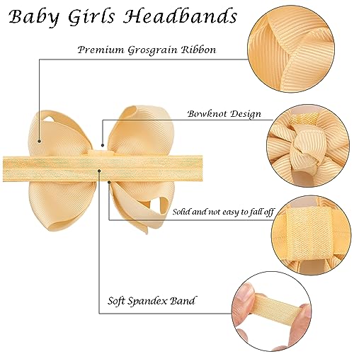 CÉLLOT Baby Girls Headbands Grosgrain Ribbon 4.5" Hair Bows Headband Big Bow Hair Bands for Toddler Pack of 20 - Image 4