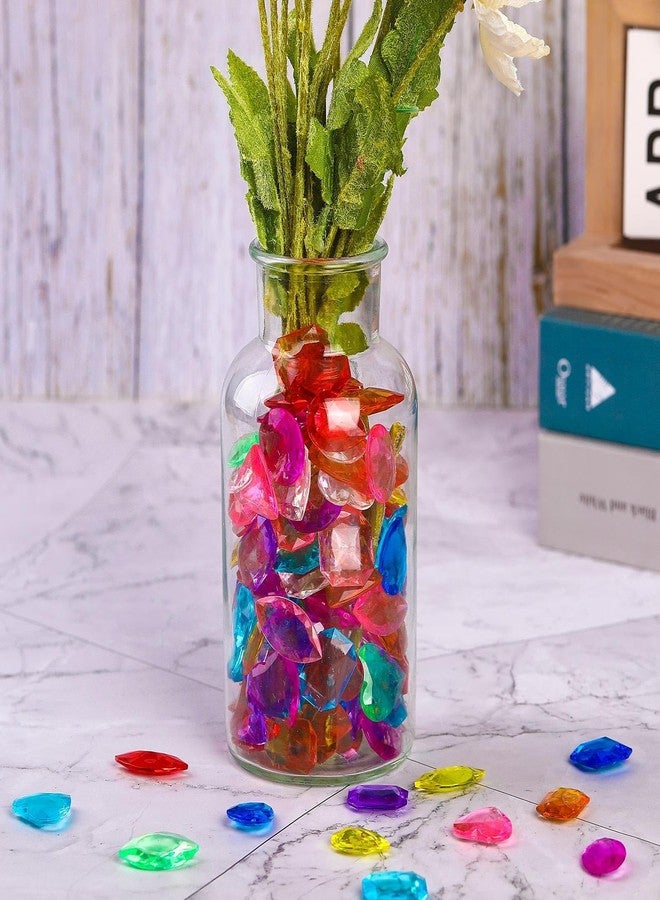 MARFOREVER Pool Diving Gems Toys,150 Pcs Colorful Crystals Pirate Treasure Jewels Acrylic Gems Plastic Diamonds Gemstones with a Burlap Bag for Vase Filler Summer Beach Toys Home Decor Party Favors - Image 4