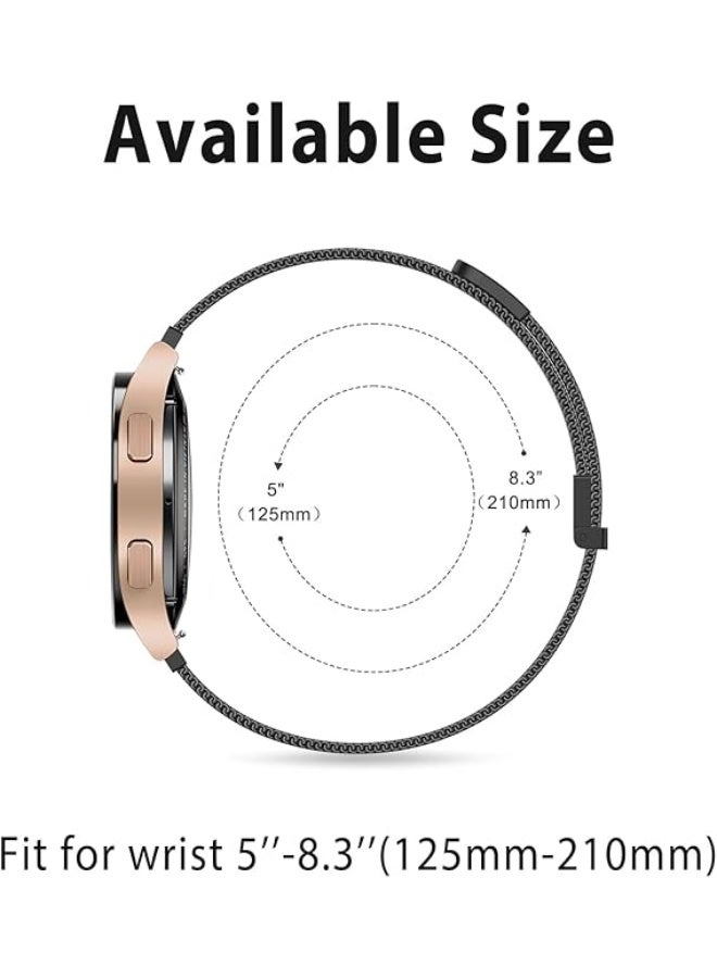 22mm Quick Release Metal Watch Band for Men and Women, Compatible with Huawei Watch GT2 / GT2 PRO / GT Runner / GT3 / GT3 Pro / GT4 / GT4 Pro / GT1 46mm Stainless Steel Magnetic Wristband for 22mm Watch_black - Image 2