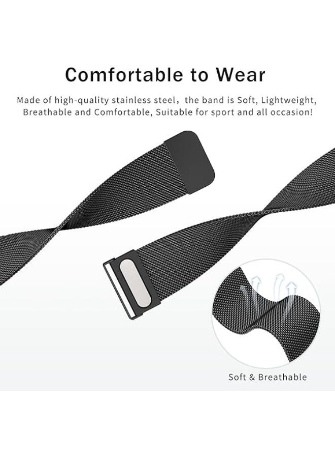 22mm Quick Release Metal Watch Band for Men and Women, Compatible with Huawei Watch GT2 / GT2 PRO / GT Runner / GT3 / GT3 Pro / GT4 / GT4 Pro / GT1 46mm Stainless Steel Magnetic Wristband for 22mm Watch_black - Image 4