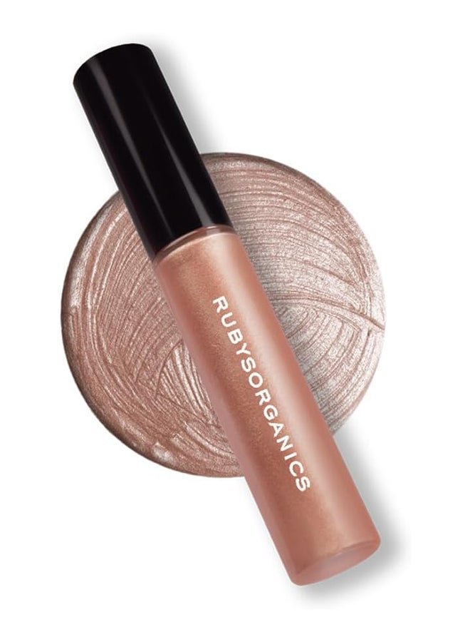 Ruby's Organics ظلال العيون السائلة والمعدنية للنساء - لونا، وردي باهت معدني، فضي، 6.5 مل - Image 1