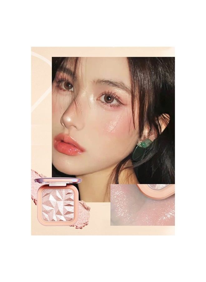 ELLESY Highlighter Makeup Palette Glitter Pink Highlighter Palette Shimmer Highlighter Powder Suit All Skin Tones-DAWN GLOW - Image 2