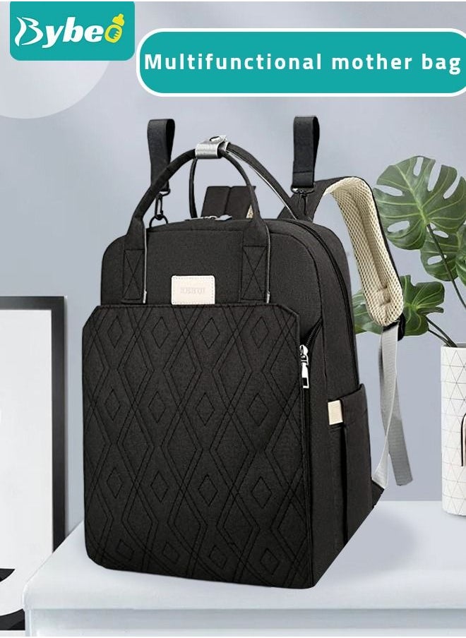 Bybeo Fashionable Baby Diaper Backpack with Changing Station Waterproof Large Capacity Multifunction Maternity Mummy Bags  - Image 2