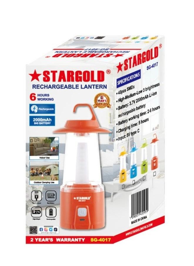Stargold - LED Emergency Lantern Energy Efficient Design, 40 SMDS LED Light Extended Battery Life and 6 Hours Working - Image 1