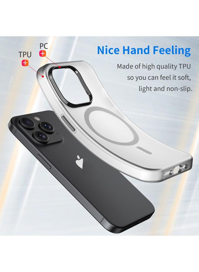 اس-توب جراب لهاتف iPhone 16 Pro Max MagSafe Frosted شفاف TPU + PC جراب هاتف بتغطية كاملة - Image 3