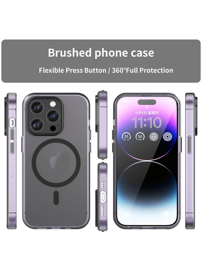 اس-توب جراب لهاتف iPhone 16 Pro Max MagSafe Frosted شفاف TPU + PC جراب هاتف بتغطية كاملة - Image 2