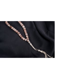 The Black Pearl Accessories Brown Alabaster Stone Prayer Bead of 33 Beads  - Image 3