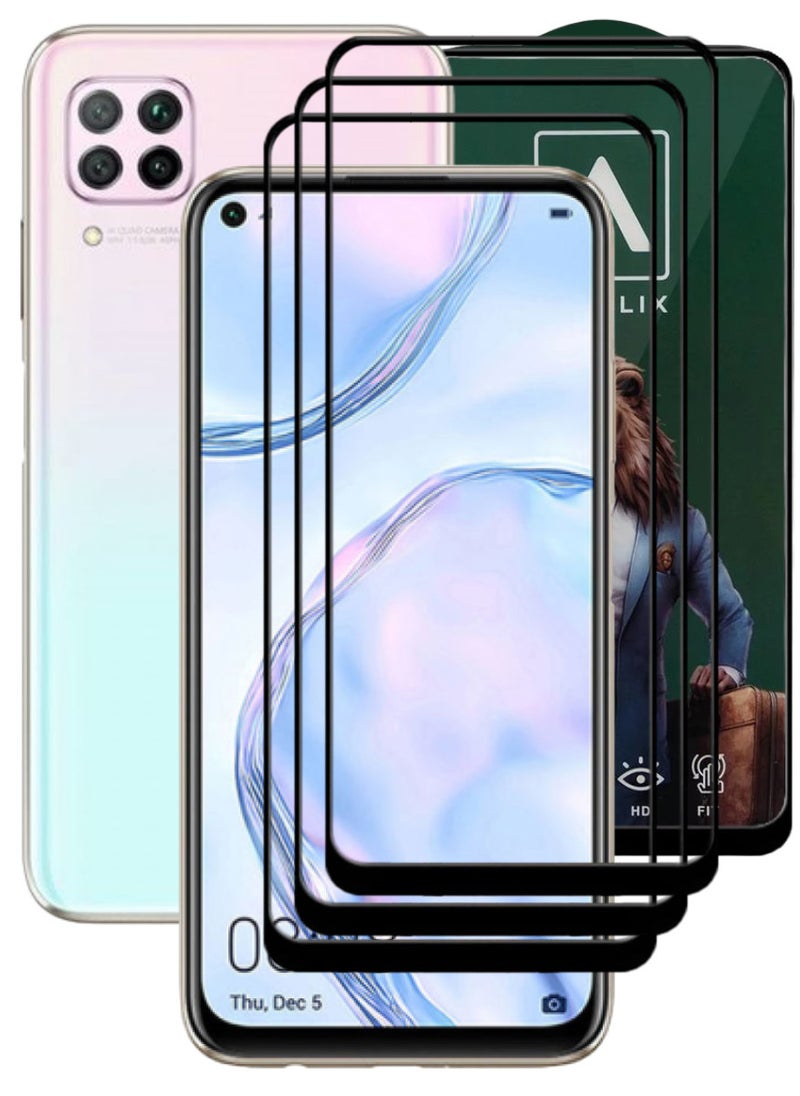 ACLIX 3 Pieces Antistatic ESD Dustproof Premium Quality High Definition Tempered Glass Screen Protector Designed For Huawei nova 7i - Image 1