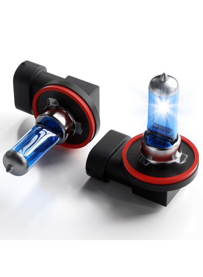 TURONEXIA H11 Halogen Headlight Bulbs, 12V 55W, 5000K Bright White, High and Low Beam, Fog Light Compatible, No Glare, Automotive Headlight Bulbs, Pack of 2 - Image 1