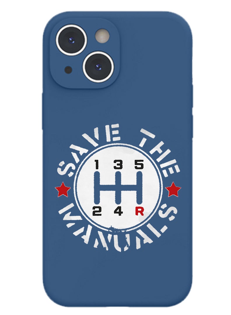 Theodor Protective Slim Fit Case Liquid Silicone Cover with Full Body Protection Anti-Scratch Shockproof Case For iPhone 14 Blue  - Scorpio - Image 1