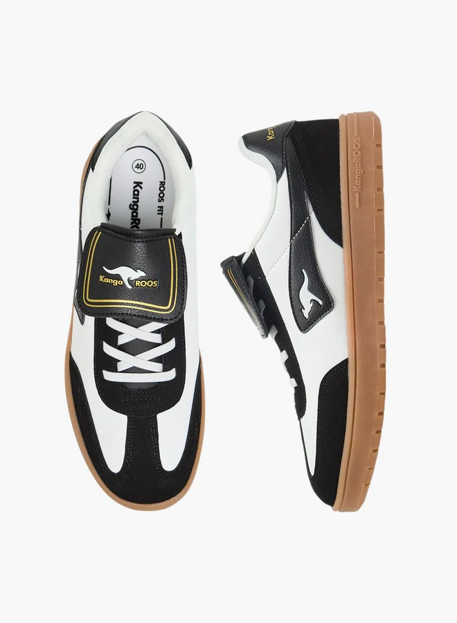 كانغاروس Women's Colourblock Sneakers with Hook and Loop Closure