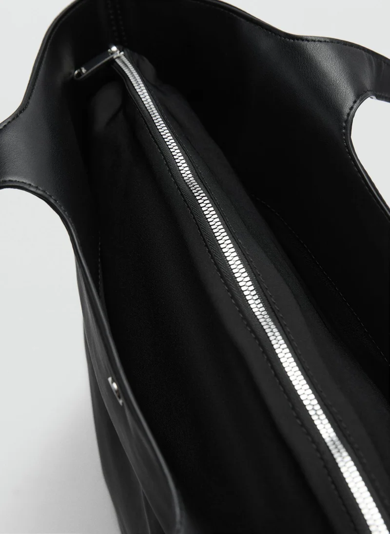 MANGO Double Handles Nylon Bag