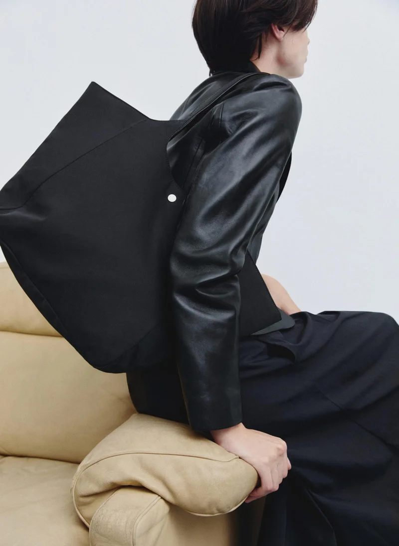 MANGO Double Handles Nylon Bag