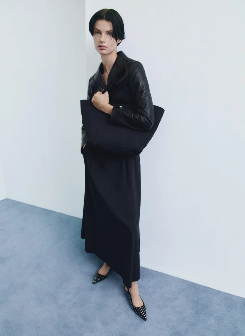MANGO Double Handles Nylon Bag
