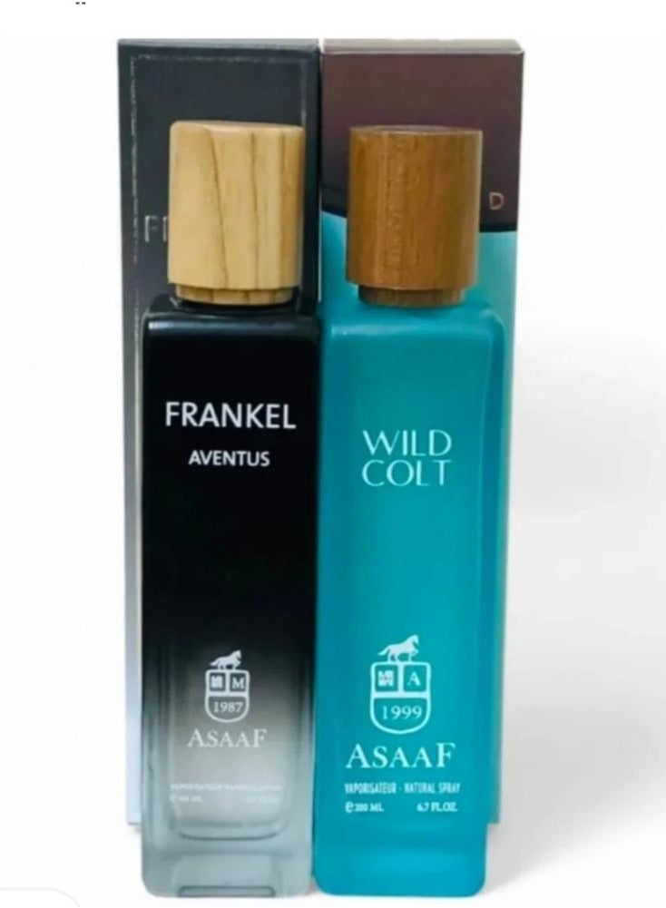 مجموعة عطور عساف ( وايلد كولت + فرانكل افنتوس ) لكل عطر 200 ملي